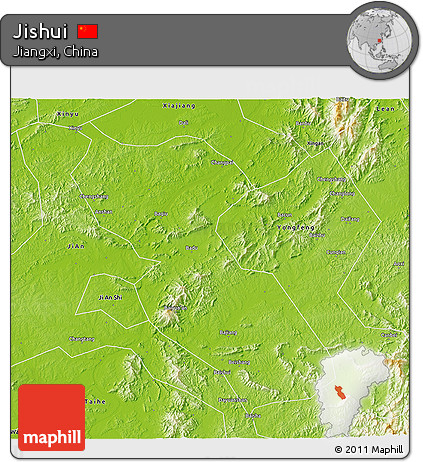 Physical 3D Map of Jishui