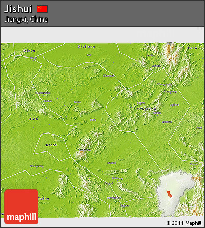 Physical 3D Map of Jishui
