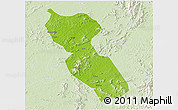Physical 3D Map of Jishui, lighten