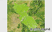 Physical 3D Map of Jishui, satellite outside
