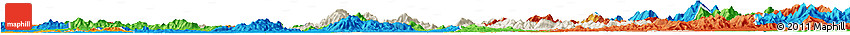 Shaded Relief Horizon Map of Jishui, political outside