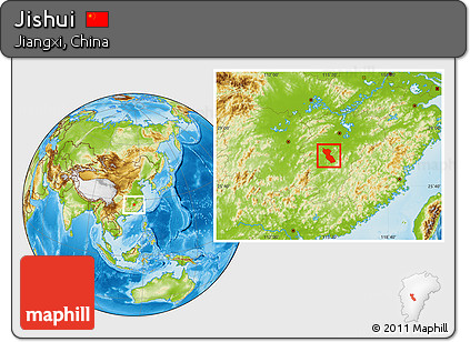 Physical Location Map of Jishui