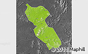 Physical Map of Jishui, darken, desaturated