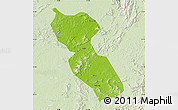 Physical Map of Jishui, lighten