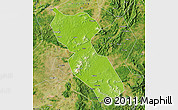 Physical Map of Jishui, satellite outside