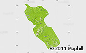Physical Map of Jishui, single color outside