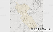 Shaded Relief Map of Jishui, lighten, semi-desaturated