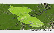 Physical Panoramic Map of Jishui, darken