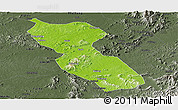 Physical Panoramic Map of Jishui, darken, semi-desaturated
