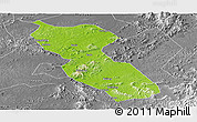 Physical Panoramic Map of Jishui, desaturated