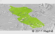 Physical Panoramic Map of Jishui, lighten, desaturated