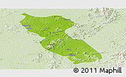 Physical Panoramic Map of Jishui, lighten