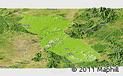 Physical Panoramic Map of Jishui, satellite outside