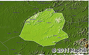 Physical 3D Map of Leping, darken