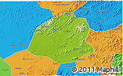 Physical 3D Map of Leping, political outside