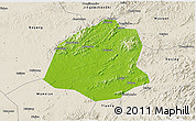 Physical 3D Map of Leping, shaded relief outside