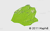 Physical 3D Map of Leping, single color outside