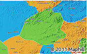 Political 3D Map of Leping