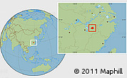 Savanna Style Location Map of Leping