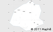Silver Style Simple Map of Leping, single color outside