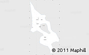 Silver Style Simple Map of Linchuan, single color outside