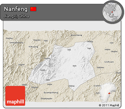 Classic Style 3D Map of Nanfeng