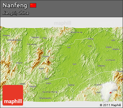 Physical 3D Map of Nanfeng