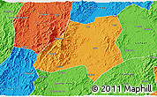 Political 3D Map of Nanfeng