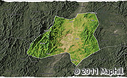 Satellite 3D Map of Nanfeng, darken, semi-desaturated