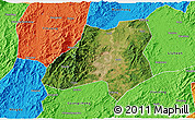 Satellite 3D Map of Nanfeng, political outside