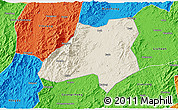 Shaded Relief 3D Map of Nanfeng, political outside