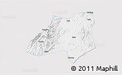 Silver Style 3D Map of Nanfeng, single color outside