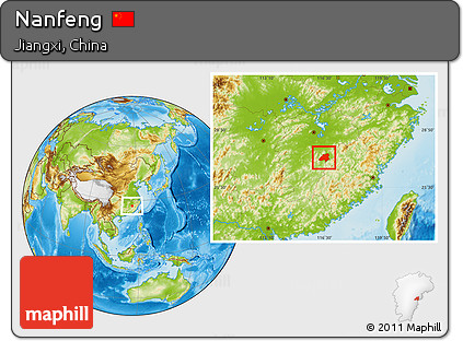 Physical Location Map of Nanfeng