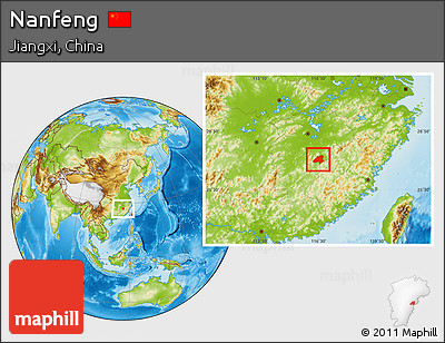 Physical Location Map of Nanfeng
