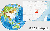 Physical Location Map of Nanfeng, highlighted country