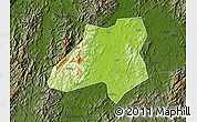 Physical Map of Nanfeng, darken