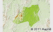 Physical Map of Nanfeng, lighten