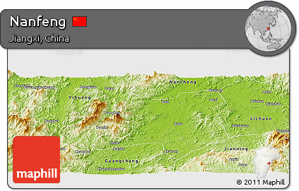 Physical Panoramic Map of Nanfeng