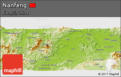 Physical Panoramic Map of Nanfeng