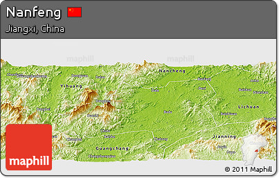 Physical Panoramic Map of Nanfeng