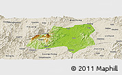 Physical Panoramic Map of Nanfeng, shaded relief outside