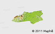 Physical Panoramic Map of Nanfeng, single color outside
