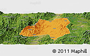 Political Panoramic Map of Nanfeng, satellite outside