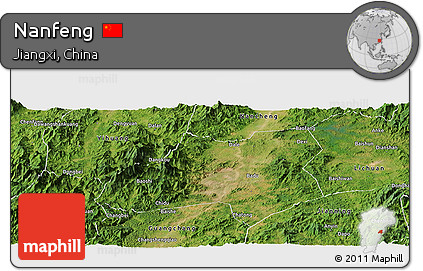 Satellite Panoramic Map of Nanfeng