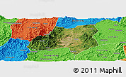 Satellite Panoramic Map of Nanfeng, political outside
