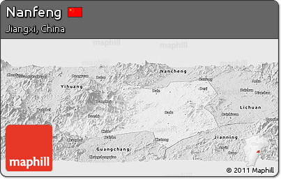 Silver Style Panoramic Map of Nanfeng