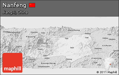 Silver Style Panoramic Map of Nanfeng