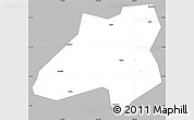 Gray Simple Map of Nanfeng, single color outside