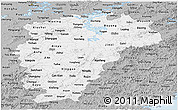 Gray Panoramic Map of Jiangxi