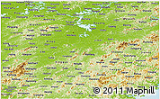 Physical Panoramic Map of Jiangxi